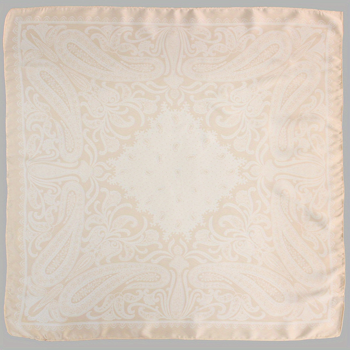 Boho Paisley Printed Square Scarf Silk Feeling Headscarf 70x70cm
