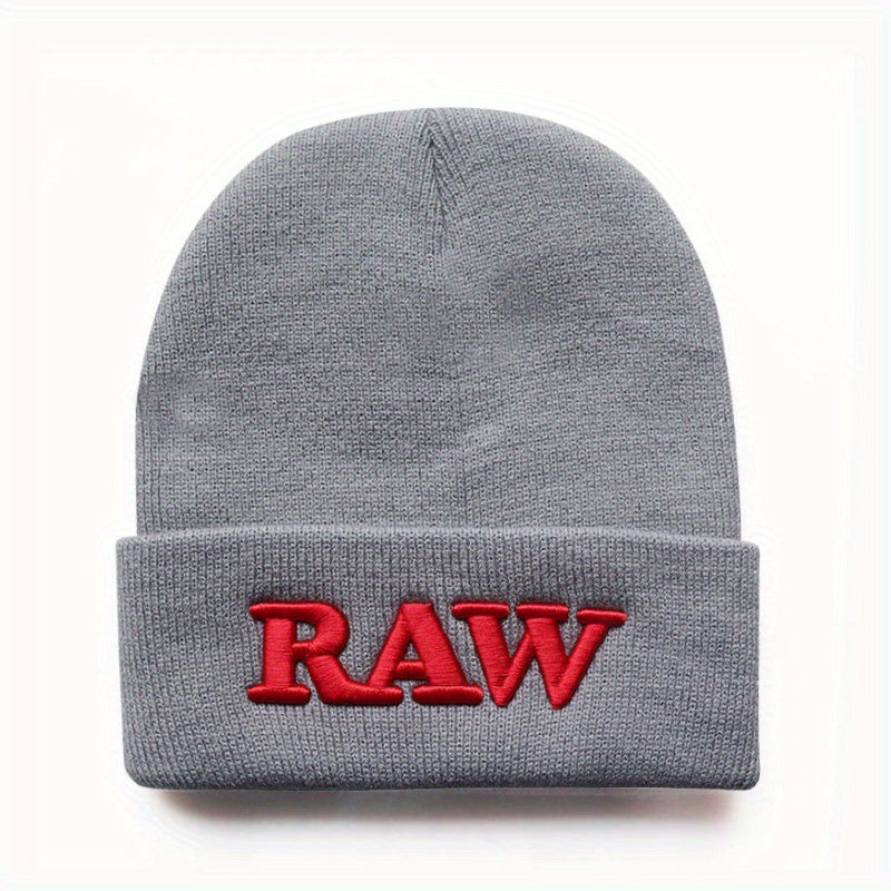 RAW Embroidered Beanie Hat