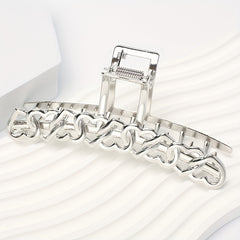 Metal Hair Claw Female Hair Claw Shark Claw Heart Shape Hair Headwear