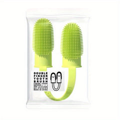 Pet Toothbrush Dog Cat Double Finger Cover Teeth Cleaner Oral Cleaning Tool