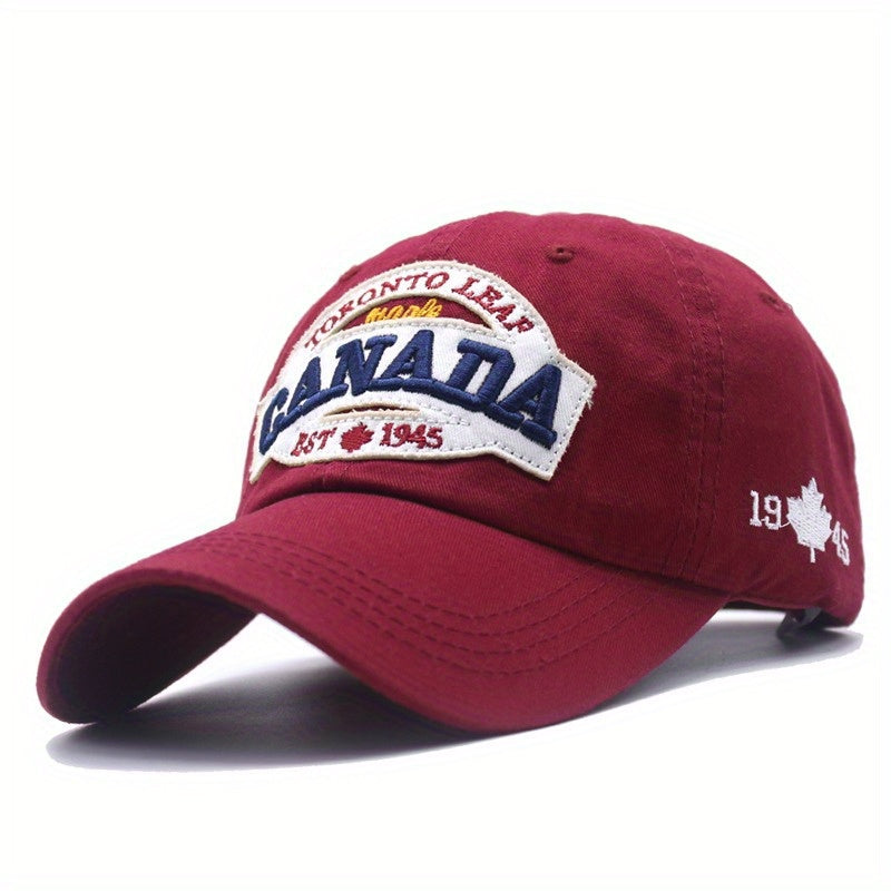 Canada Maple Leaf Baseball Cap Embroidery Patch Solid Sun Hat Unisex Dad Hats