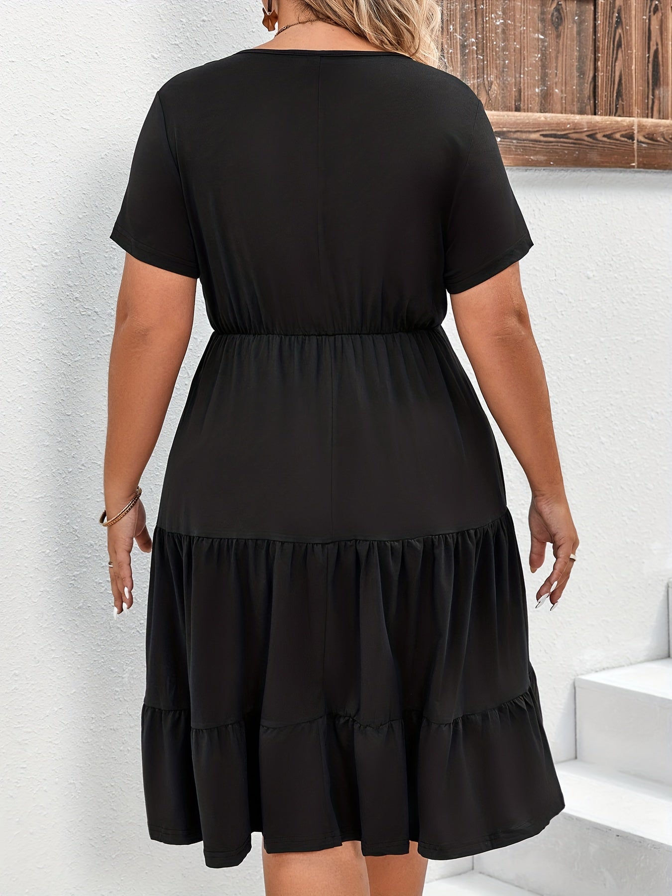  Casual Short Sleeve Smock Dress