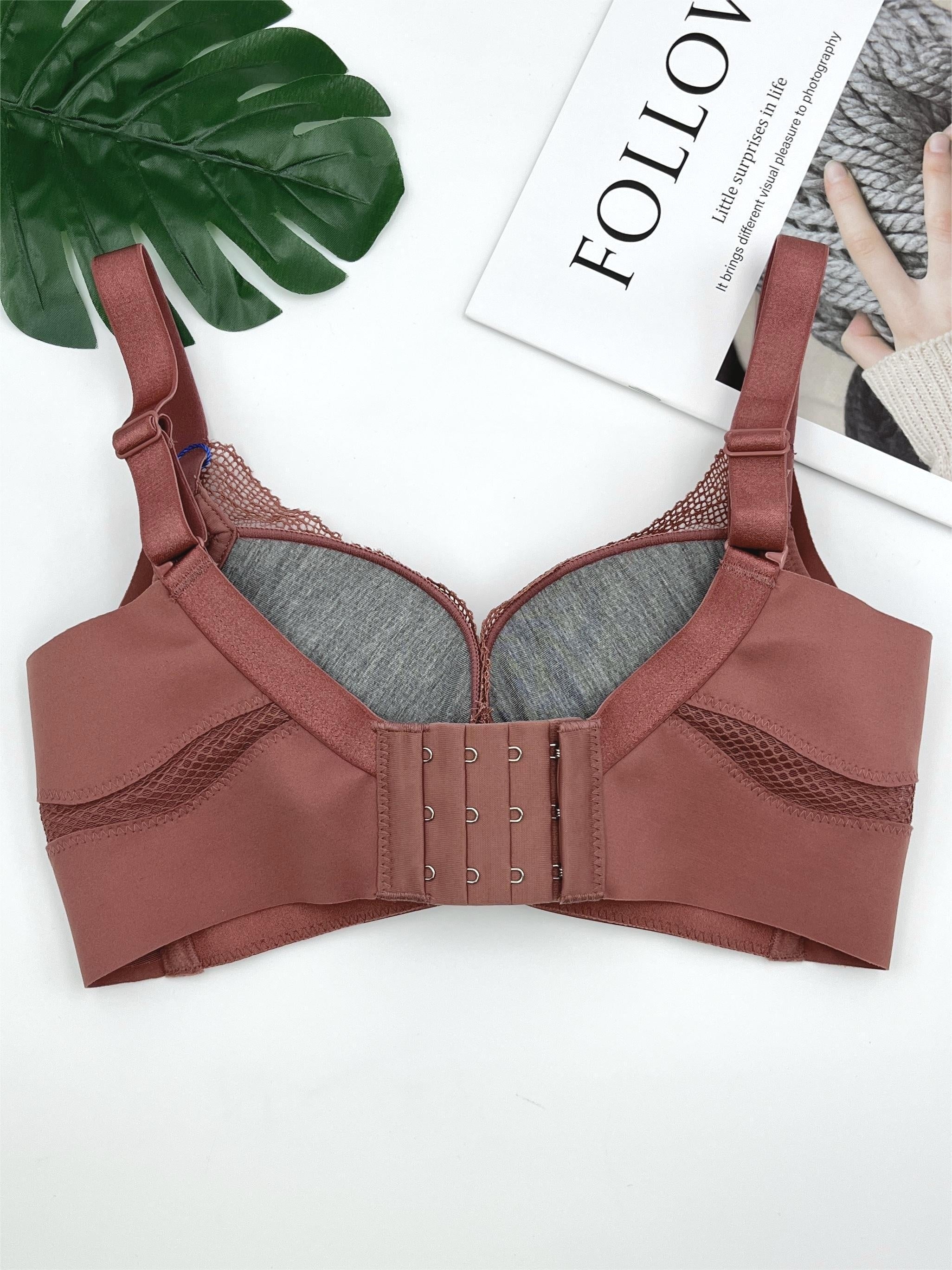 Contrast Mesh Push Up Bra Women's Lingerie & Underwear