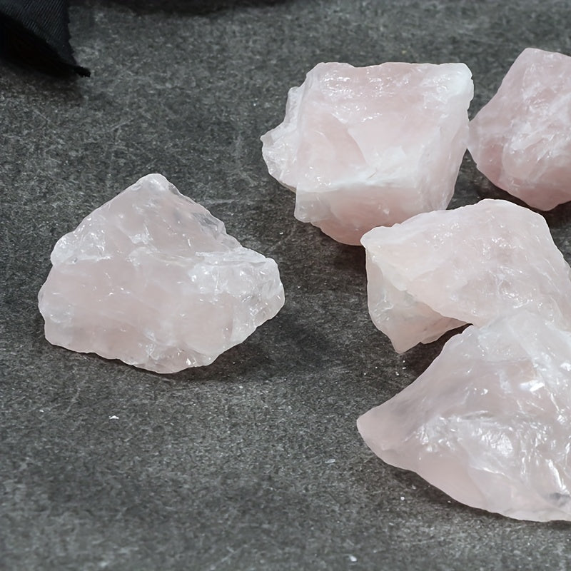 2pcs Natural Light Powder Crystal Raw Stones DIY Demagnetizing Purifying Stones