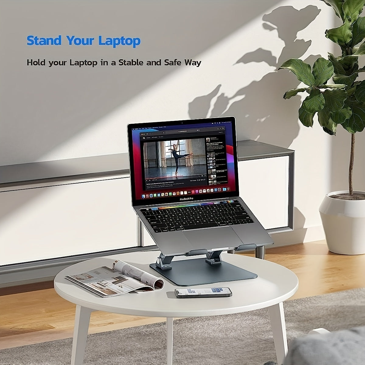 Laptop Tablet Phone Bracket 360 Degree Rotation Foldable