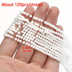 120pcs Crystal Glass Beads Round Spacer for Jewelry Making DIY