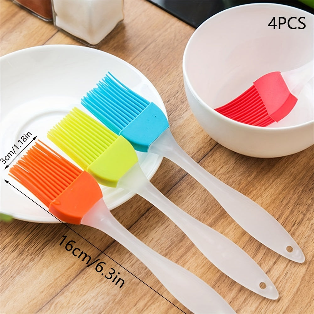 4pcs Silicone Brushes Heat Resistant BBQ Tool Kitchen Gadgets