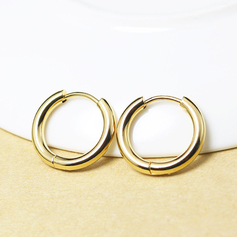 Titanium Steel Hoop Earrings Set for Men Women