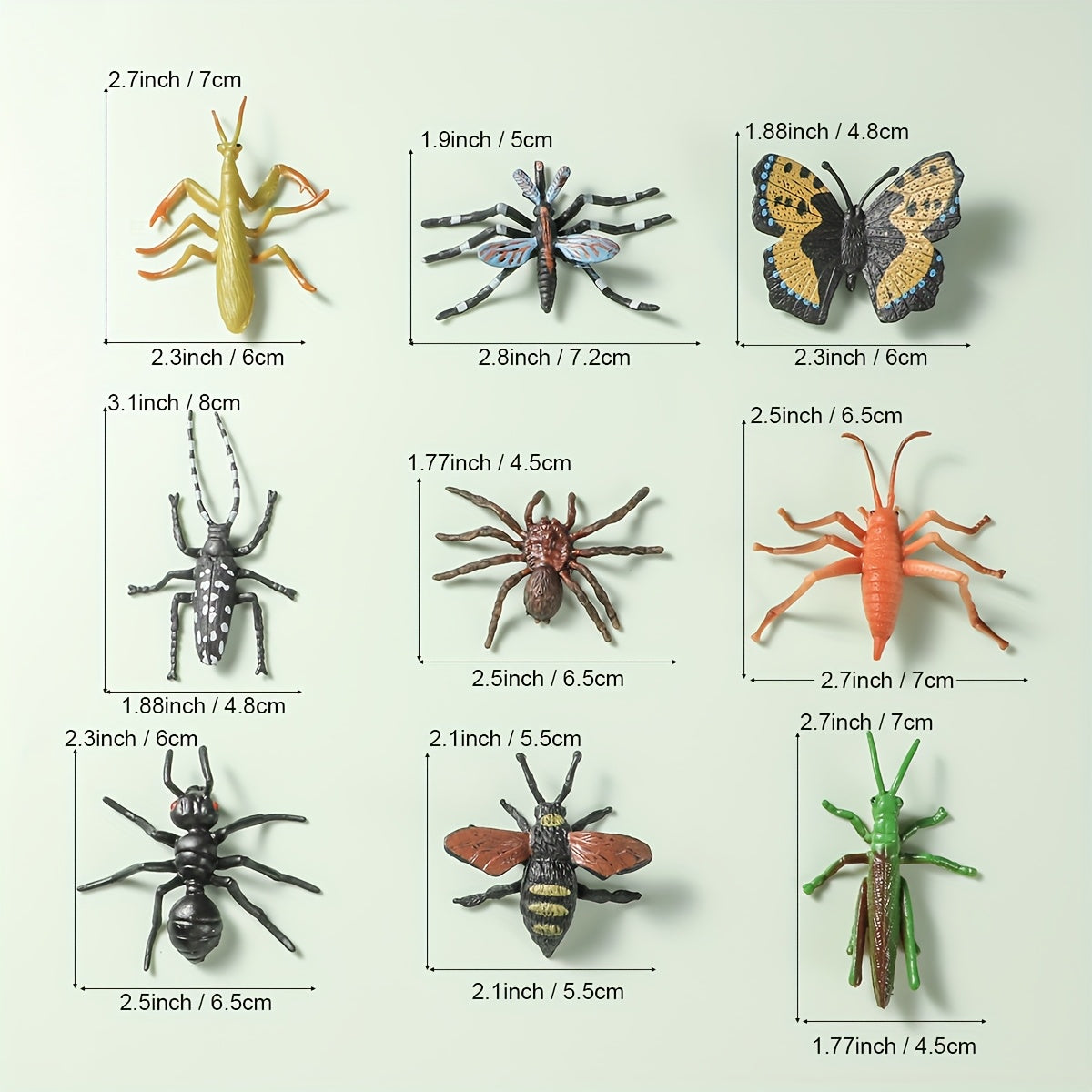 12pcs Realistic Insect Animal Model Set Educational Mini Animals