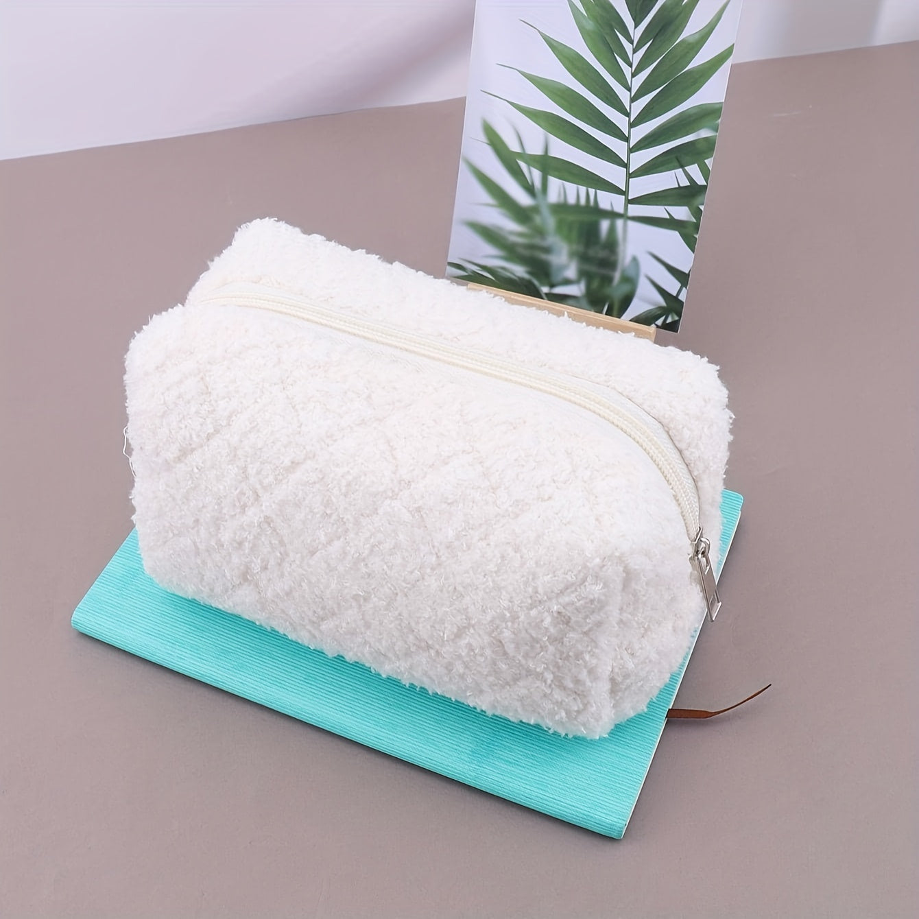 Plush Pencil Case Large Capacity Office Supplies Women's Travel Toiletry Bag