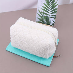Plush Pencil Case Large Capacity Office Supplies Women's Travel Toiletry Bag