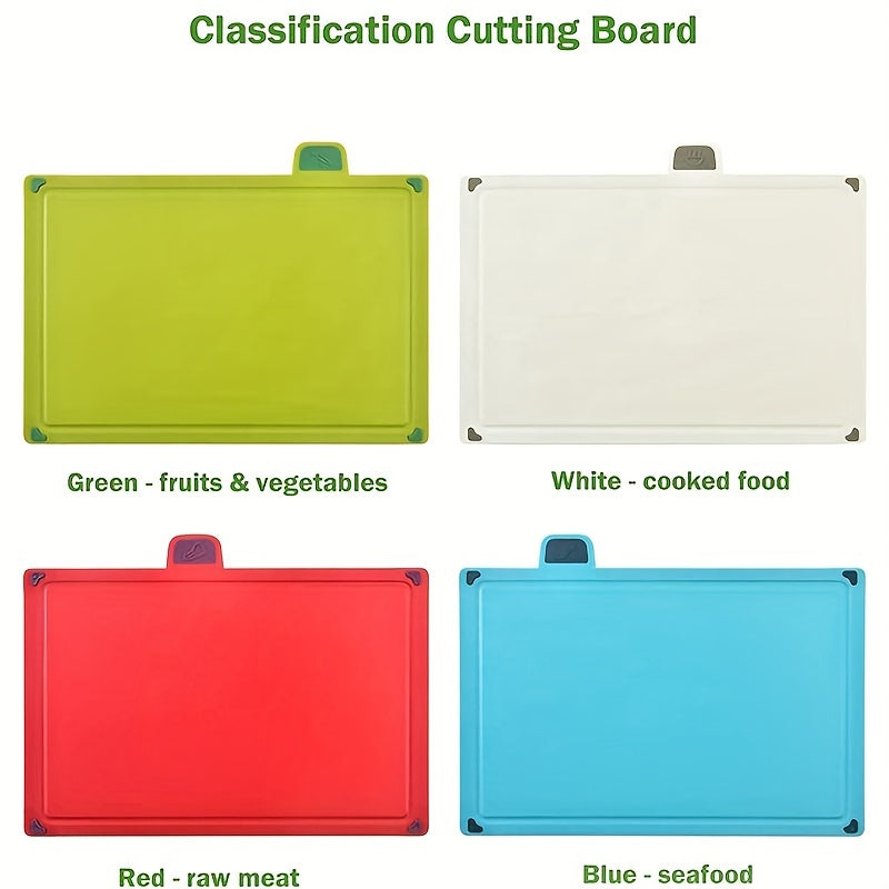 Plastic Chopping Board Set With Storage Stand