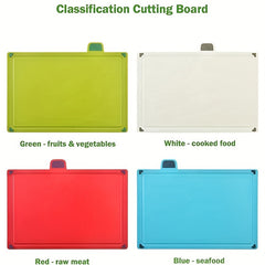 Plastic Chopping Board Set With Storage Stand