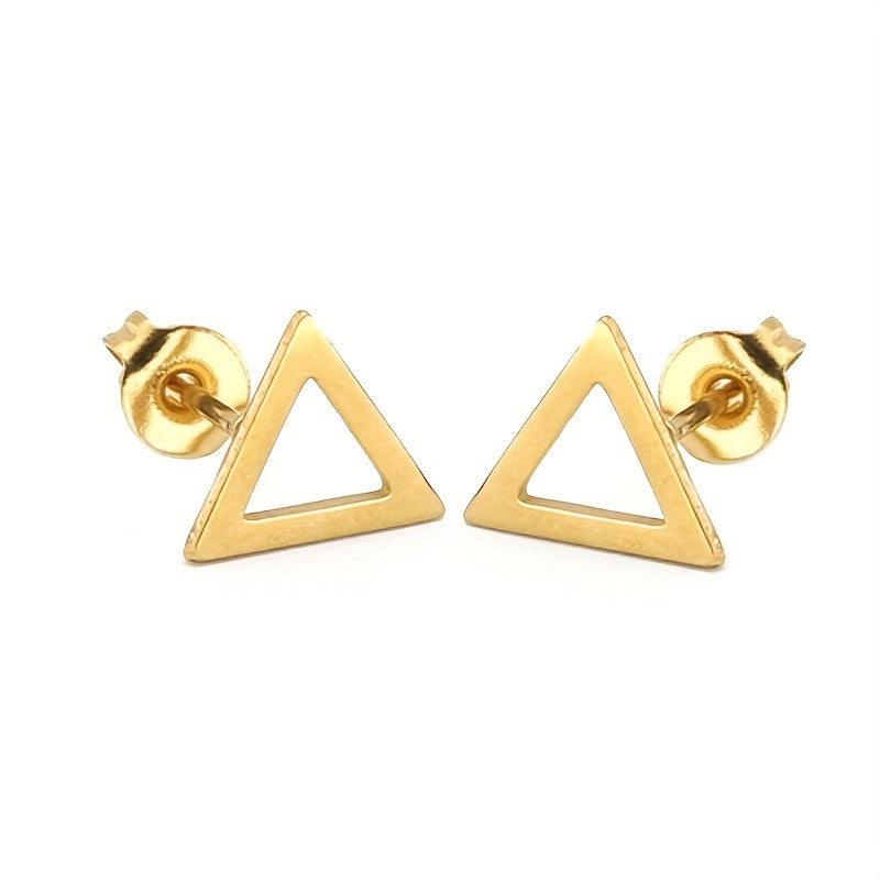 Stainless Steel Geometric Star Stud Earrings Small Earrings