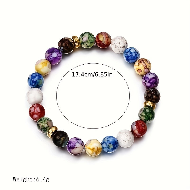 Colorful Beaded Bracelet For Men Daily Wear Gift Family Friends