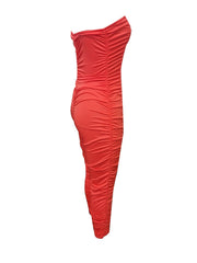 Ruched Tube Jumpsuit Sexy Solid Bodycon Summer Jumpsuit