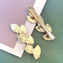 Alloy Leaves Hair Clip Sweet Duck Billed Clip