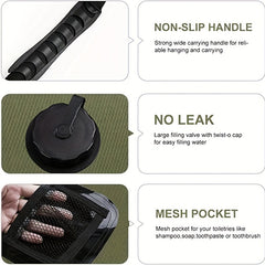 5 Gallon Solar Heated Camping Shower Bag Portable Bath Bag with Removable Hose