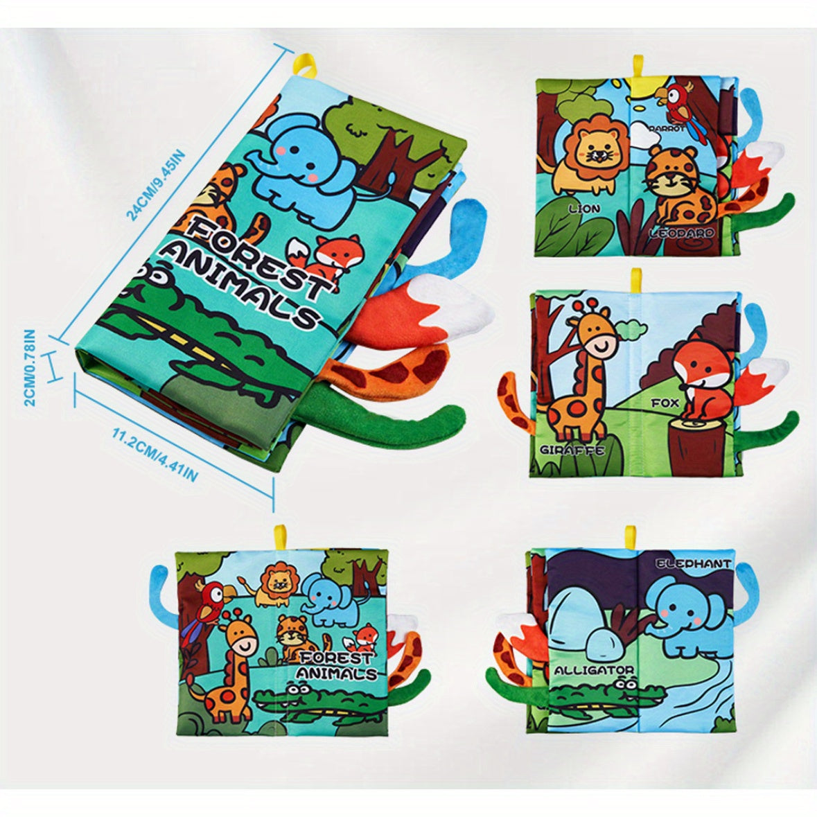 Cloth Art Book & Reading Toy for Kids 0-3 Dinosaurs & Ocean