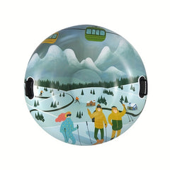 1pc Inflatable Skiing Ring Winter Snowboard Safety Handle Cartoon Printing