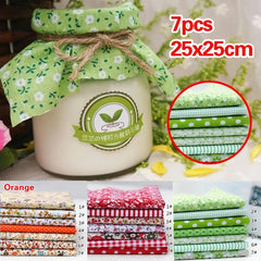 7pcs Small Cloth Set DIY Garden Floral Pure Cotton Dolls, Small Patchwork