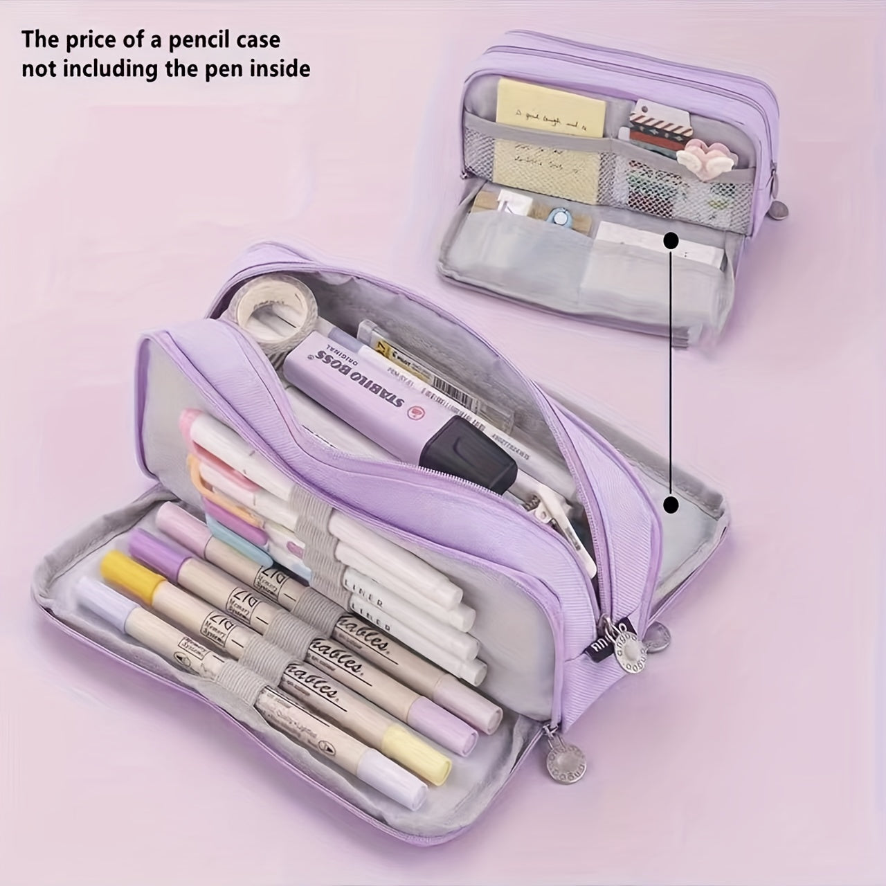 Large Capacity Pencil Case for Students, Multifunctional