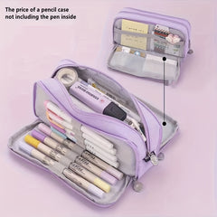 Large Capacity Pencil Case for Students, Multifunctional