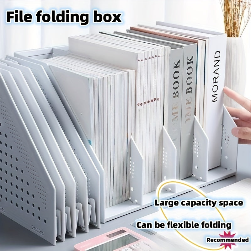 4 Pairs Folding File Frame Telescopic Bookshelf Installation File Rack