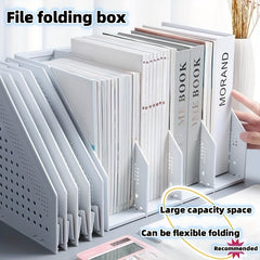 4 Pairs Folding File Frame Telescopic Bookshelf Installation File Rack