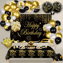 Holiday Tablecloth Set for 60 Year Old Birthday Party