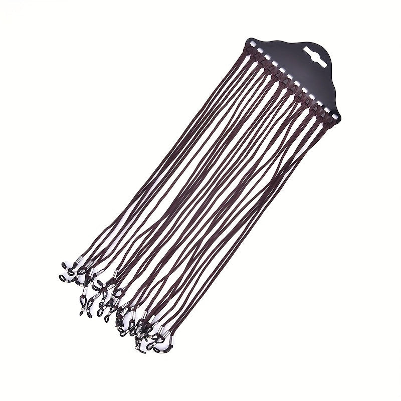 12pcs Nylon Braided Glasses Strap Anti Slip Eyewear Retainer Lanyard
