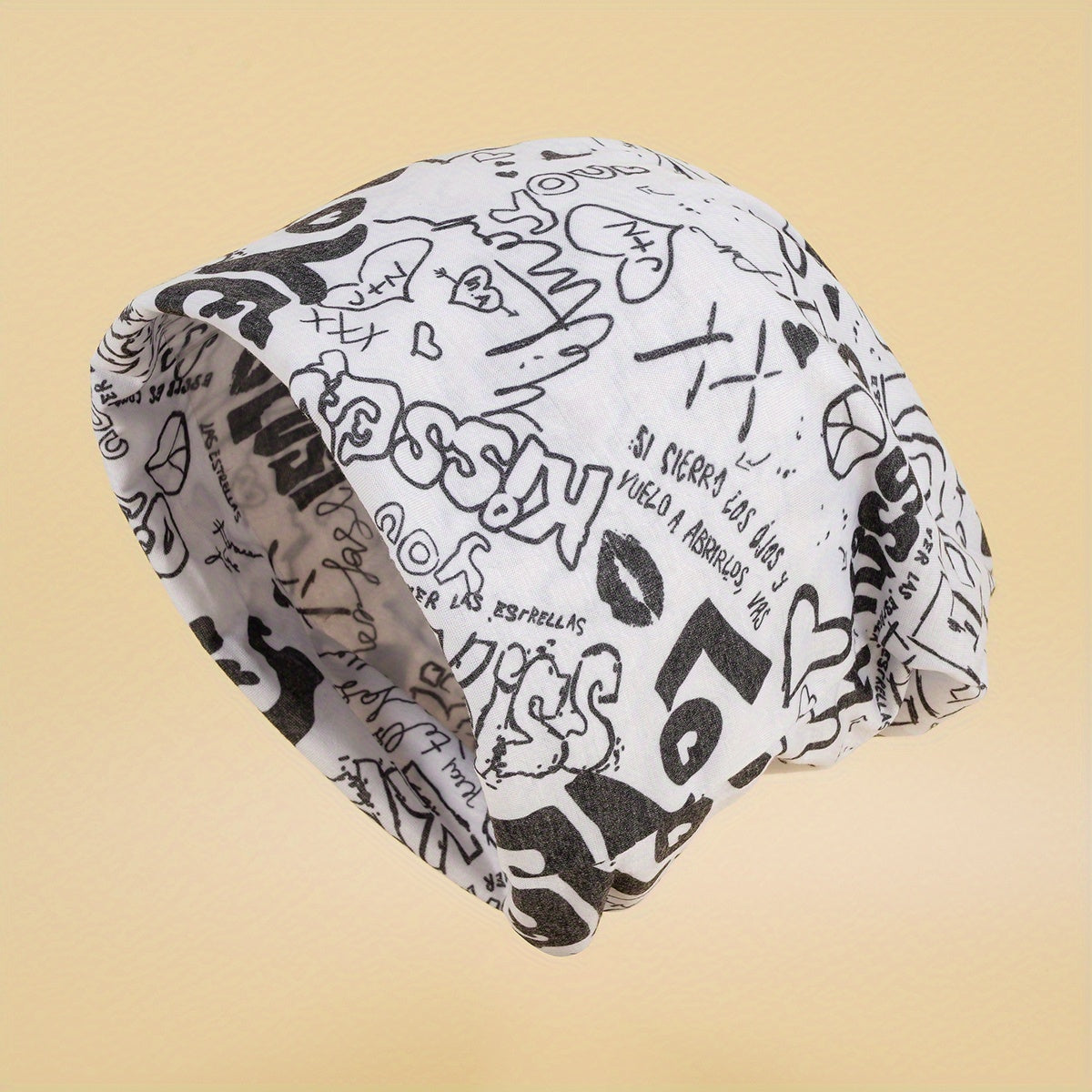 Hip Hop Unisex Beanie Letter Graffiti Elastic Skull Hat