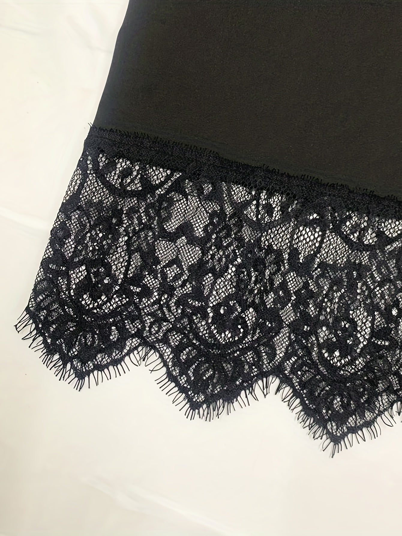 Women's Lace Trim Solid Skirt Sexy Stretch Half Slips Petticoat