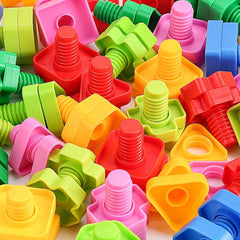20pcs Nut Shaped Plastic Building Blocks Educational Toys for Kids Montessori
