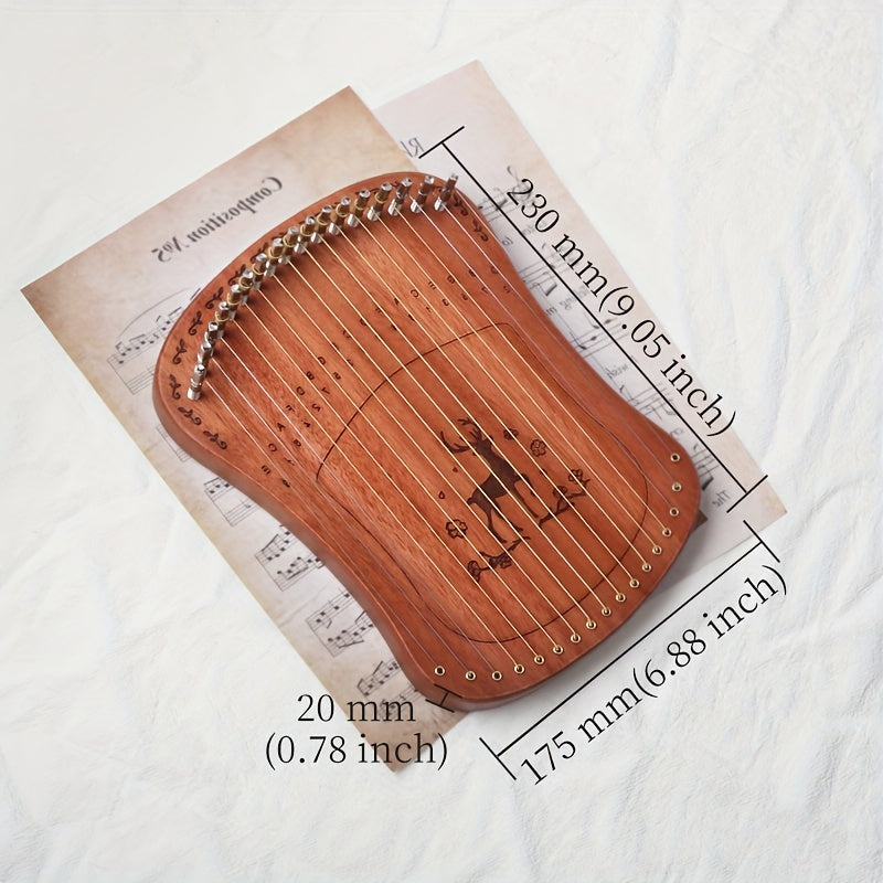 17 String Harpika Lyre Harp: Easy Music Learning