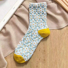 5 Pairs Girls Kids Sweat Absorbent Crew Socks Spring Autumn