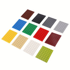 5 Small Building Block Base Plates 6X8 Studded Blocks Puzzle Set
