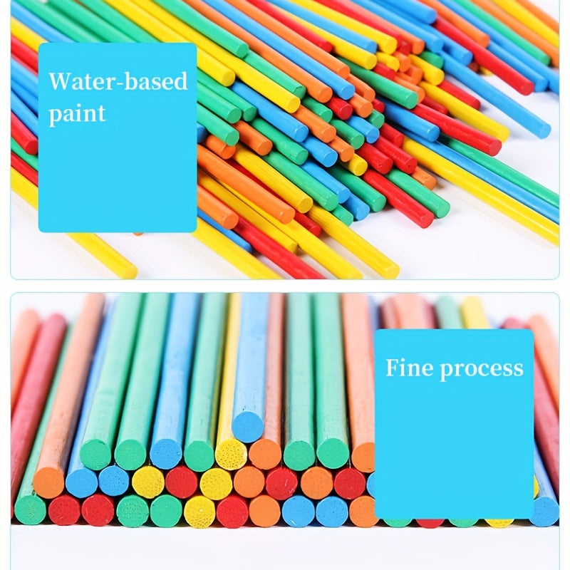 Montessori Math Toys Counting Rods for Babies & Kids Wooden Learning Toys