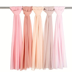 Chiffon Hijab Head Scarf Solid Shawl Classic Turban Scarves Large
