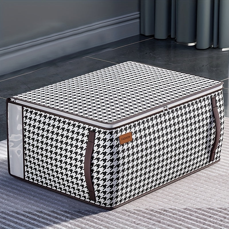 Houndstooth Clothes Storage Bag Sorting Box