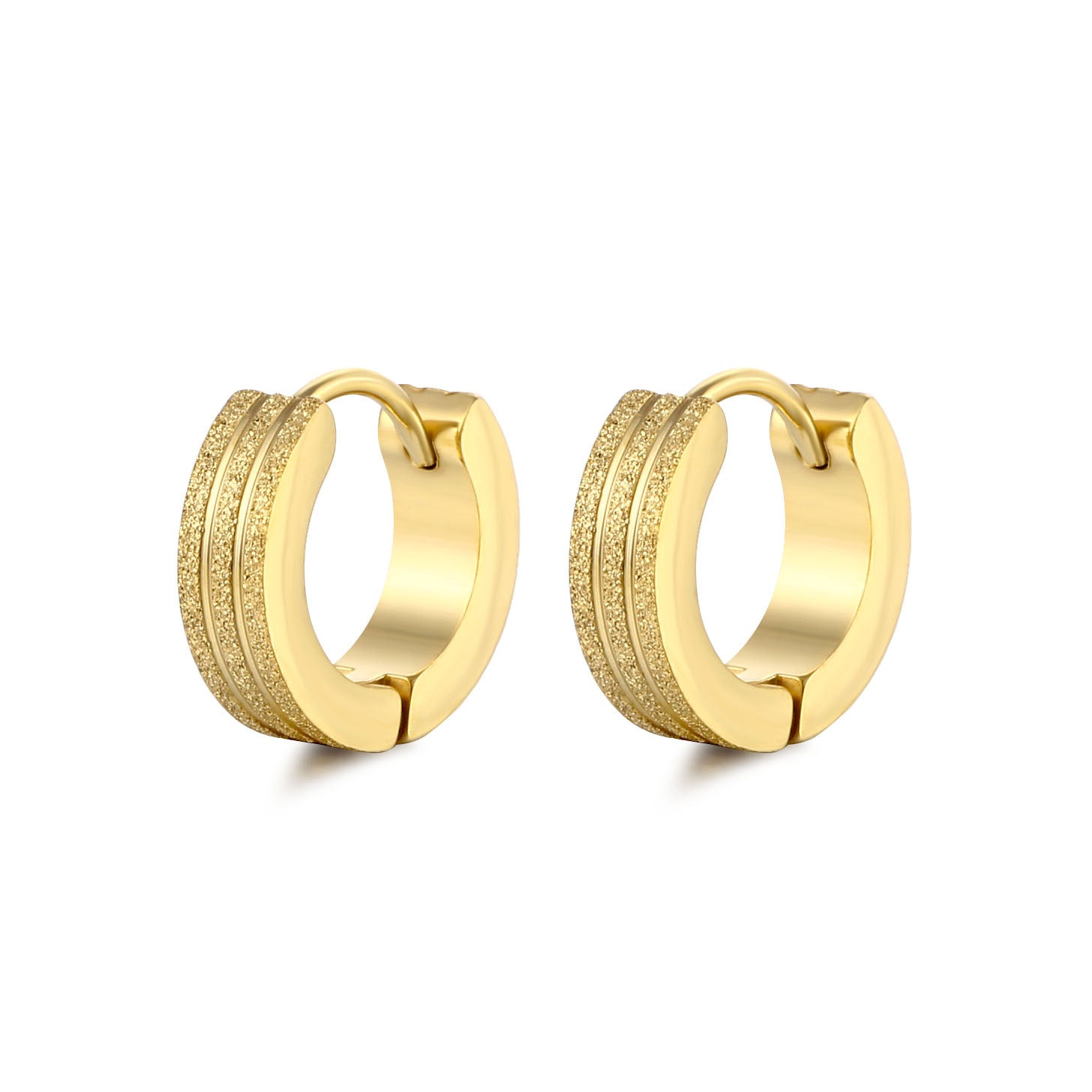 Men's Double Thread Pressing Frosting Earrings