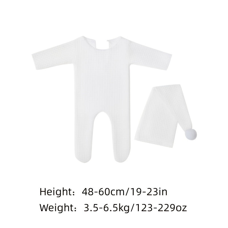 Newborn Photography Rompers Hat Set