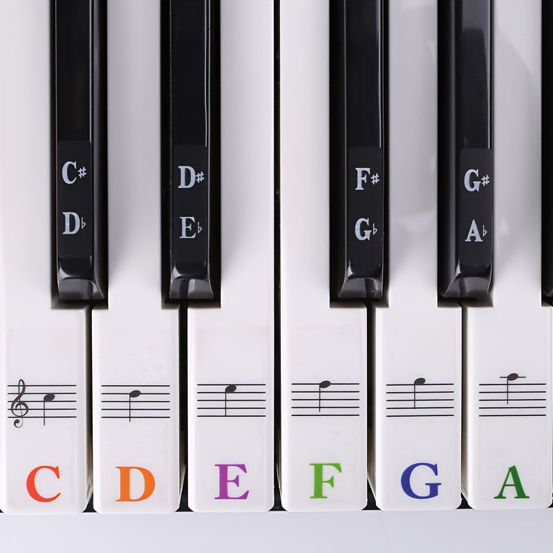Piano Keyboard Sticker Set Easy to Apply and Remove