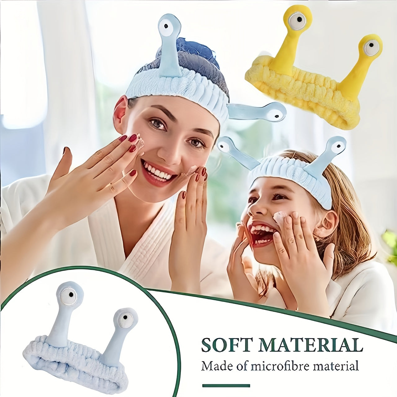 Cartoon Snail Eyes Headband Plush Hair Band Women Girls Elastic Headdress