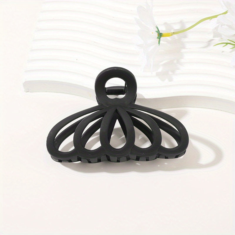 Large Frosted Hair Claw Amber Hair Clip