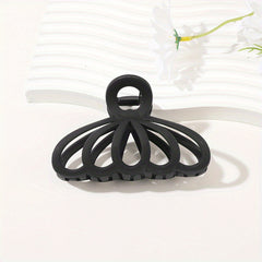 Large Frosted Hair Claw Amber Hair Clip