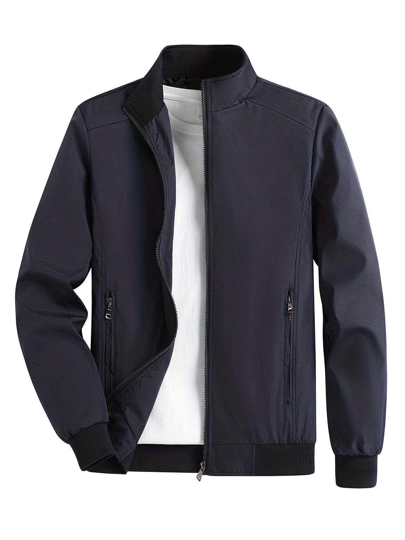 Men's Lightweight Stand Collar Zipper Jacket