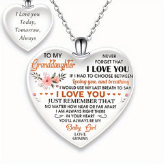 Granddaughter Pendant Necklace Delicate Christmas Party Gift