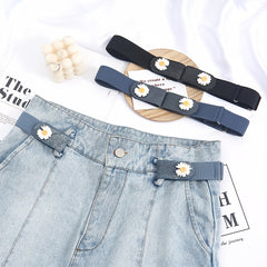 No Buckle Stretch Women's Belt Leather Belt Traceless Stretch Elastic