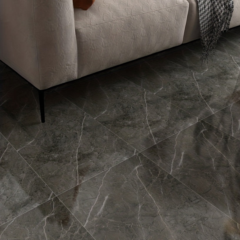 10pcs Marble Peel & Stick Floor Tiles, Easy Install for Bathroom
